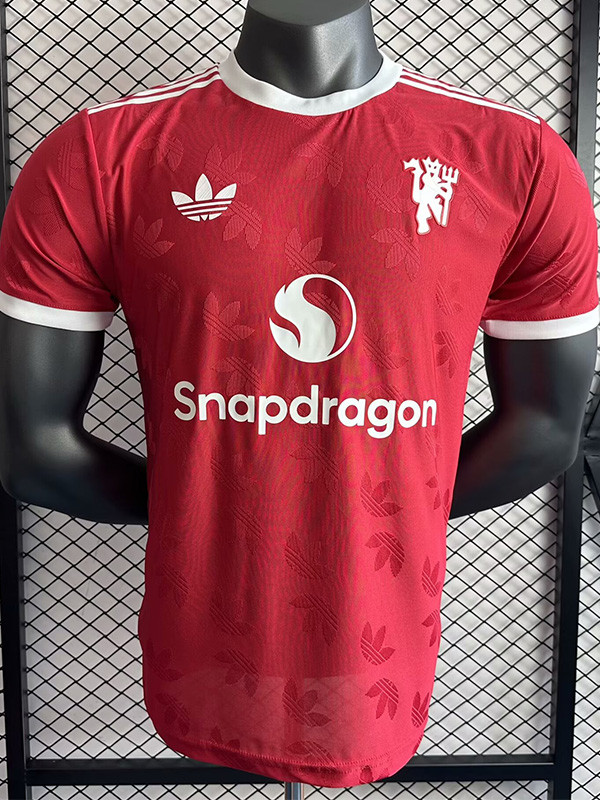 24-25 Man Utd Red Casual style Player Version Soccer Jersey *三叶草
