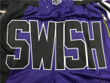 Kings SWISH Purple City Edition Top Quality NBA Pocket Pants #国王队