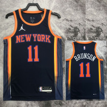 22-23 KNICKS BRUNSON #11 Black Top Quality Hot Pressing NBA Jersey (Trapeze Edition) 飞人版