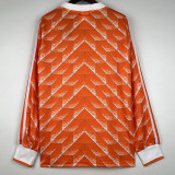 1988 Netherlands Home Long Sleeve Retro Soccer Jersey (长袖)