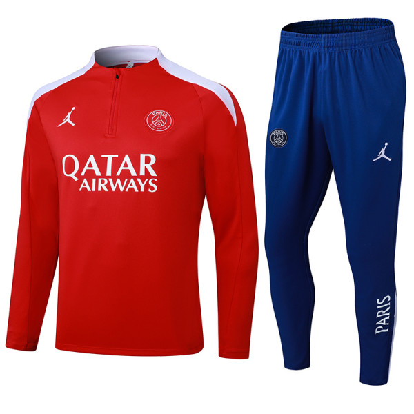 24-25 PSG Red Half Pull Tracksuit (半拉链)