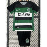24-25 Sporting Lisbon Home Kids Soccer Jersey