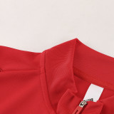 2024 AD Red Kids Half Pull Tracksuit #AB05 (童装) (半拉链)