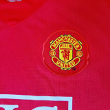 2007-2008 Man Utd Home Long sleeve Retro soccer jersey (长袖)