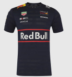 2025 F1 Red Bull Black T-Shirts Racing Suit(圆领)