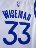 22-23 WARRIORS WISEMAN #33 White Top Quality Hot Pressing NBA Jersey (V领)