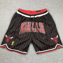 BULLS Black City Edition Top Quality NBA Pocket Pants #公牛条纹