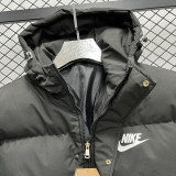 24-25 MF3 NK Black Hooded Cotton Coat #棉衣