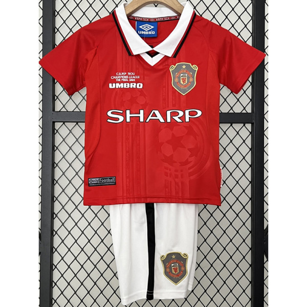 1999-2000 Man Utd Home Kids Retro Soccer Jersey