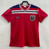 1980-1982 England Away Red Retro Soccer Jersey