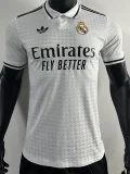24-25 RMA White Special Edition Player Version Soccer Jersey *三叶草翻领