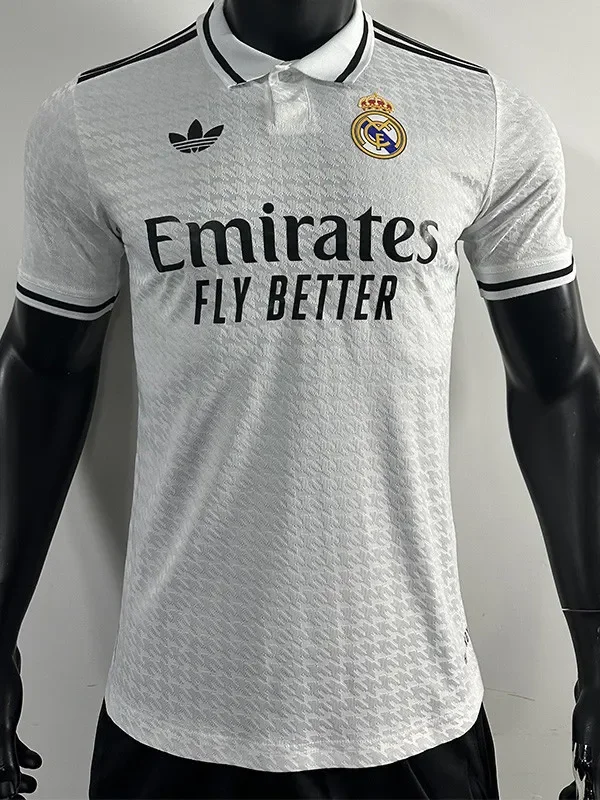 24-25 RMA White Special Edition Player Version Soccer Jersey *三叶草翻领