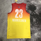 2023 ALL STAR MARKKANEN #23 Yellow Top Quality Hot Pressing NBA Jersey (全明星)