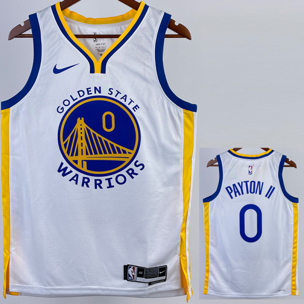 22-23 WARRIORS PAYTON II #0 White Top Quality Hot Pressing NBA Jersey (V领)