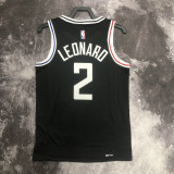 22-23 Clippers LEONARD #2 Black City Edition Top Quality Hot Pressing NBA Jersey
