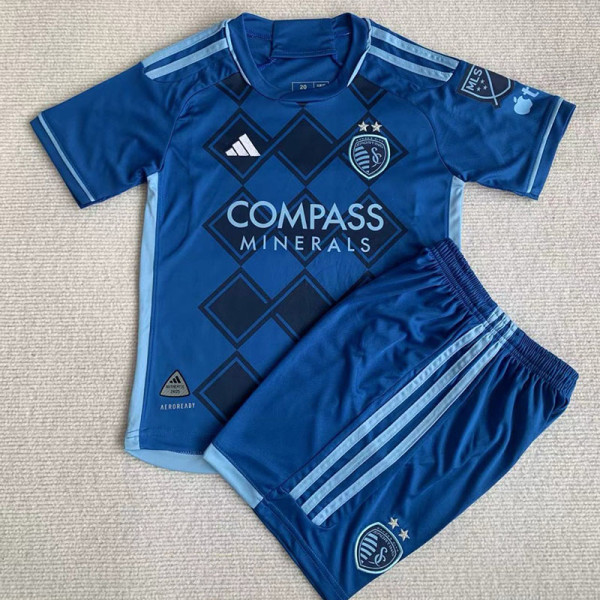 24-25 Sporting Kansas City Away Kids Soccer Jersey (带章)