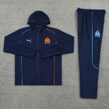 24-25 Marseille Royal blue Hoodie Jacket Tracksuit #01