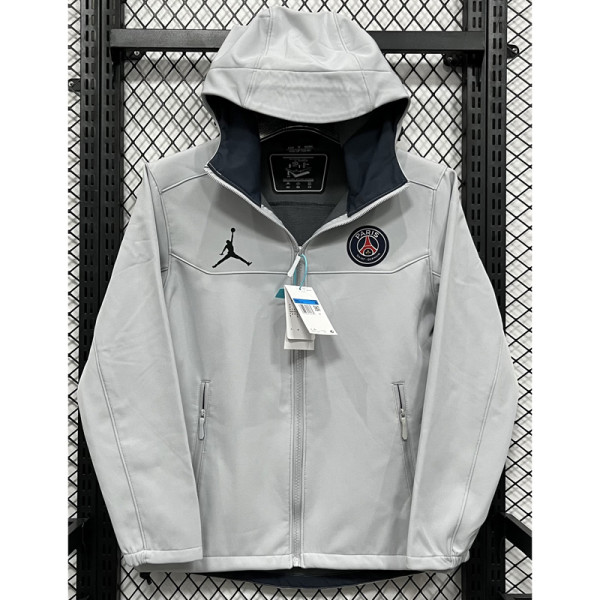 24-25 PSG Jordan Grey Outdoor Jackets #RK901冲锋衣