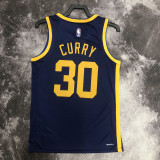 22-23 WARRIORS CURRY #30 Royal blue Top Quality Hot Pressing NBA Jersey (Trapeze Edition)