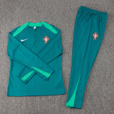 24-25 Portugal Green Half Pull Tracksuit (半拉链)