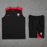 24-25 Portugal Black Tank top and shorts suit