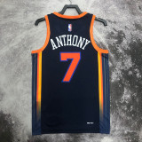 22-23 KNICKS ANTHONY #7 Black Top Quality Hot Pressing NBA Jersey (Trapeze Edition) 飞人版