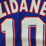 1998 ZIDANE #10 France Home Retro Soccer Jersey(右胸带小字)