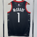 23-24 Rockets McGRADY #1 Black Top Quality Hot Pressing NBA Jersey (Trapeze Edition)飞人版