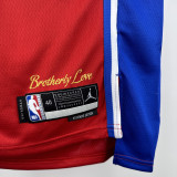 22-23 76ERS GEORGE #8 Red Top Quality Hot Pressing NBA Jersey (Trapeze Edition) 飞人版