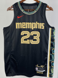 22-23 Grizzlies ROSE #23 Black City Edition Top Quality Hot Pressing NBA Jersey