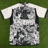23-24 Japan Anime Edition Black White Fans Training Shirts (白ad足球小将)