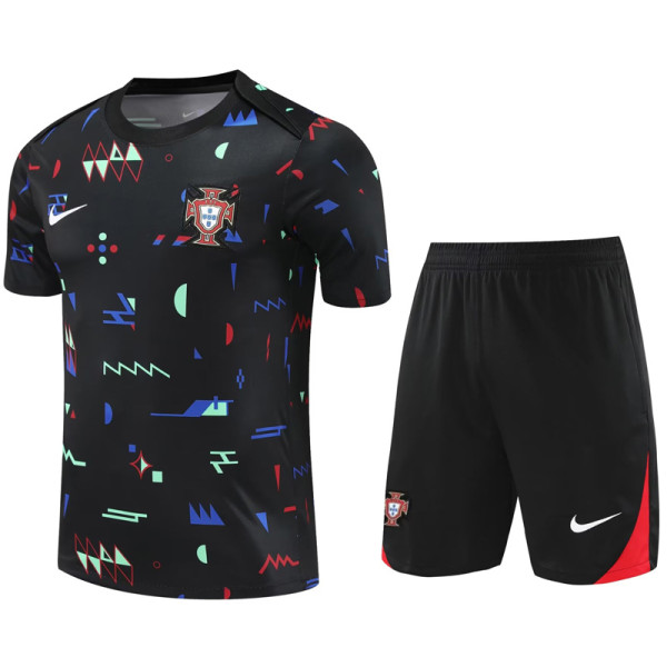 24-25 Portugal Black Training Short Suit