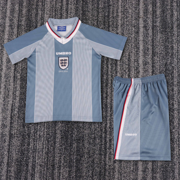 1996 England Away Kids Retro Soccer Jersey