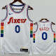 24-25 76ERS MAXEY #0 White City Edition Top Quality Hot Pressing NBA Jersey