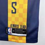 2017-2018 Indiana Pacers HALIBURTON #0 Blue City Edition Top Quality Hot Pressing NBA Jersey