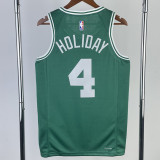22-23 CELTICS HOLIDAY #4 Green Top Quality Hot Pressing NBA Jersey