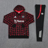 24-25 Man Utd Red Black Hoodie Tracksuit (卫衣套装)