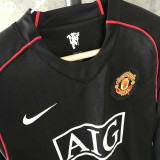 2007-2008 Man Utd Away Black long sleeve Retro soccer jersey (长袖)