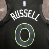 22-23 TIMBERWOLVES RUSSELL #0 Black Top Quality Hot Pressing NBA Jersey (Trapeze Edition)