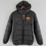 24-25 BAR Black Hooded Cotton Coat #棉衣