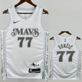 24-25 Dallas Mavericks DONCIC #77 White City Edition Top Quality Hot Pressing NBA Jersey