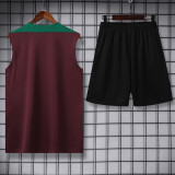 24-25 PSG Jujube Red Tank top and shorts suit