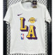 T133 Lakers White 75th Anniversary High Quality Casual T-Shirt