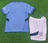 24-25 Man City Home Kids Player Version Soccer Jersey (球员童装)