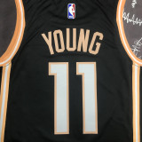 HAWKS YOUNG #11 Black Top Quality Hot Pressing NBA Jersey