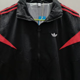 2024 New AD Black Red Windbreaker