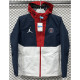 24-25 PSG Jordan Cotton Thickened warm Blue White Outdoor Jackets #P7加棉冲锋衣