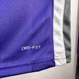 22-23 KINGS SABONIS #10 Purple Away Top Quality Hot Pressing NBA Jersey(V领）