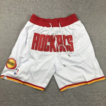 Rockets White City Edition Top Quality NBA Pocket Pants * 火箭队
