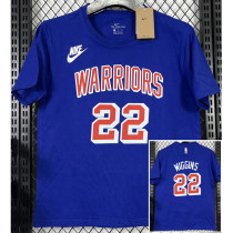 T228 WARRIORS WIGGINS #22 Blue High Quality Casual T-Shirt